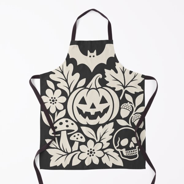 Item preview, Botanical Halloween Pumpkin Skull Folk Art designed and sold by MavtM.