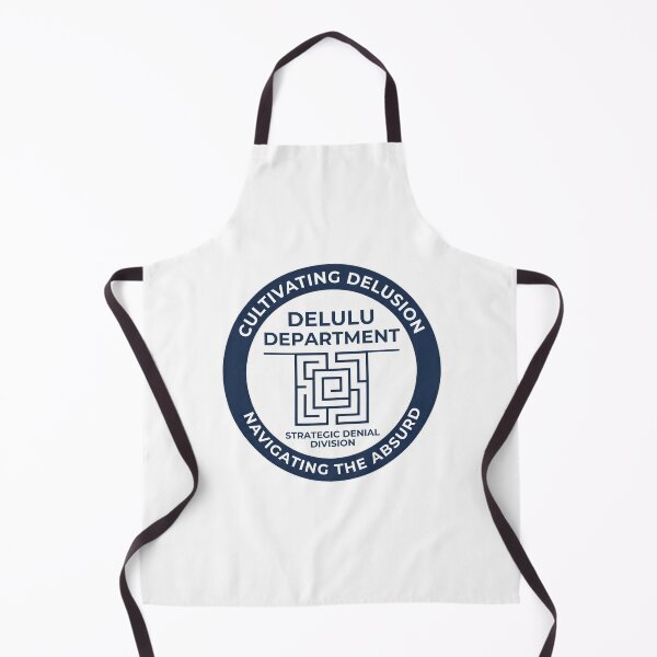 Item preview, Delulu Department Corporate Labyrinth Satirical Badge designed and sold by Anno Meister.