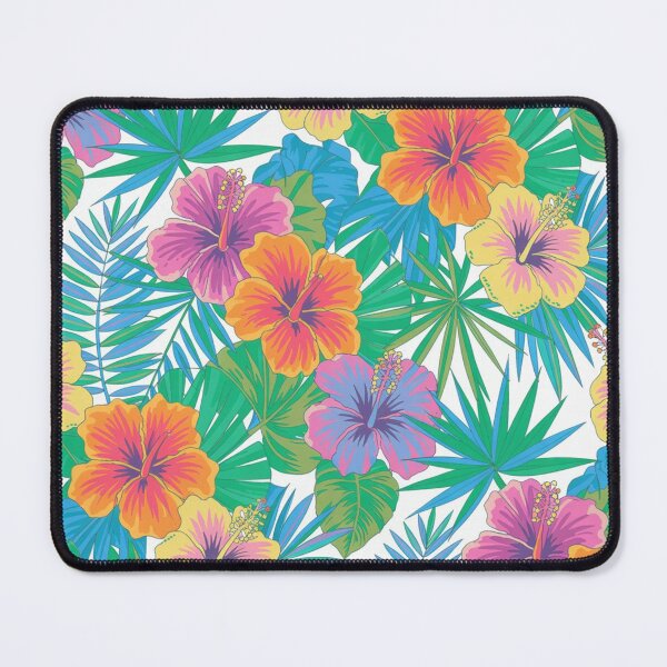Item preview, Tropical Hibiscus and Palm Leaf Pattern designed and sold by NatArtSA.