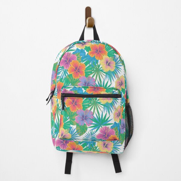 Item preview, Tropical Hibiscus and Palm Leaf Pattern designed and sold by NatArtSA.