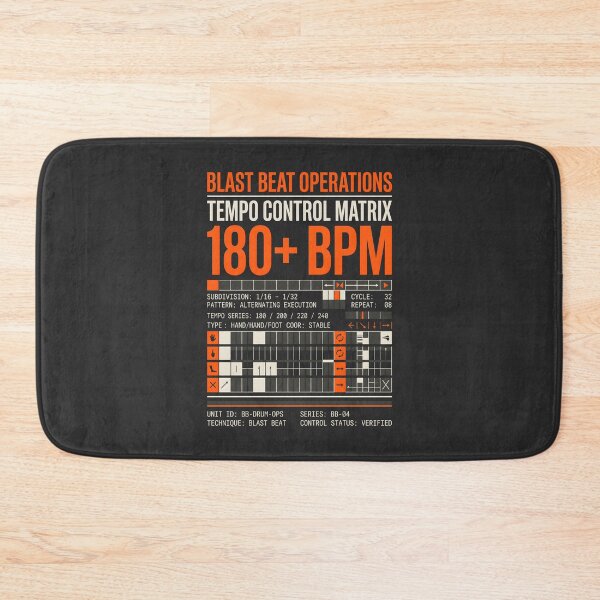 Item preview, Blast Beat Tempo Control Matrix Metal Drummer Graphic designed and sold by SplashTastic.