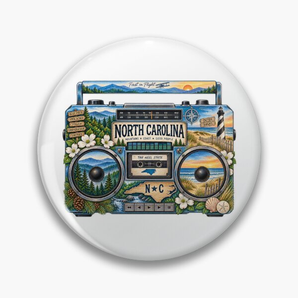 Item preview, North Carolina Gen X Boom Box designed and sold by Whimspired By Paxx.