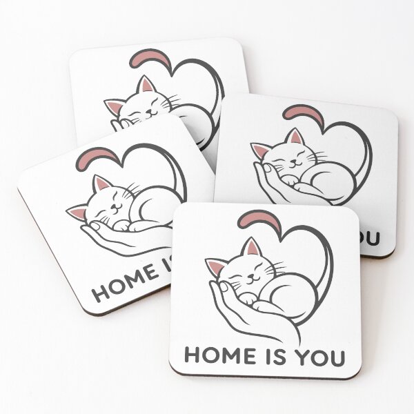 Item preview, Home Is You Cat Love Illustration designed and sold by Sunisa_BW.
