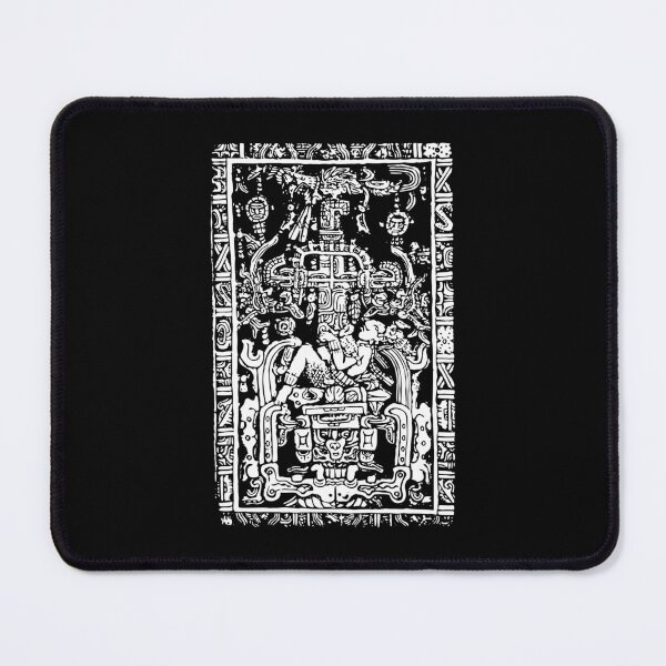 Item preview, Palenque Maya King Sarcophagus Lid Relief Ancient Art designed and sold by minojimo.