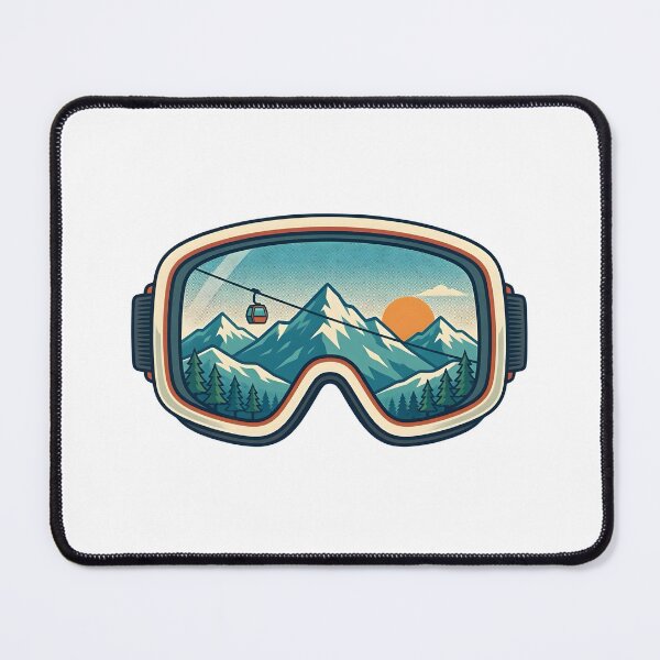Item preview, Retro Ski Goggles Mountain Landscape Graphic designed and sold by Smoking_Animals .
