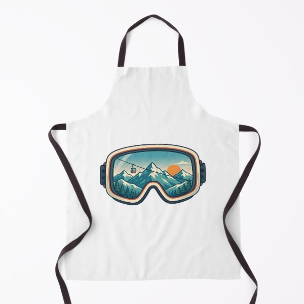 Item preview, Retro Ski Goggles Mountain Landscape Graphic designed and sold by Smoking_Animals .