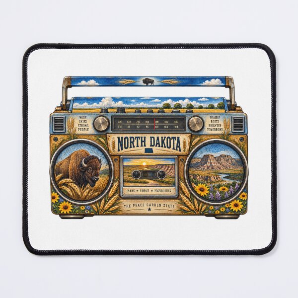 Item preview, North Dakota Gen X Boom Box designed and sold by Whimspired By Paxx.