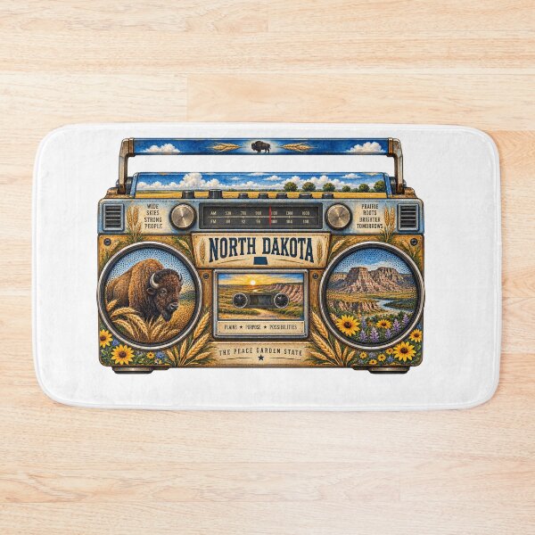 Item preview, North Dakota Gen X Boom Box designed and sold by Whimspired By Paxx.