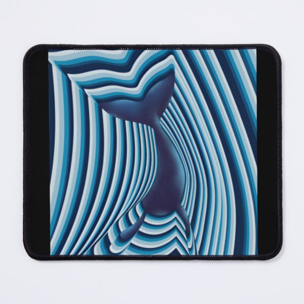 Item preview, Blue Whale Tail Optical Illusion Surreal Marine designed and sold by Hypergymia.