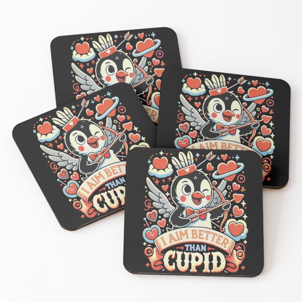 Item preview, I Aim Better Than Cupid Funny Penguin Valentine’s Gift designed and sold by SkymarArt.