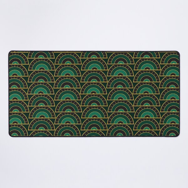 Item preview, Emerald Deco Fan Lattice 1920s Art Deco Geometric Pattern designed and sold by KungPowUnicorn.