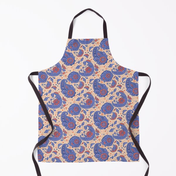 Item preview, Blue and Coral Paisley Floral Pattern designed and sold by NatArtSA.