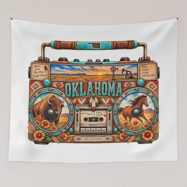 Item preview, Oklahoma Gen X Boom Box designed and sold by Whimspired By Paxx.