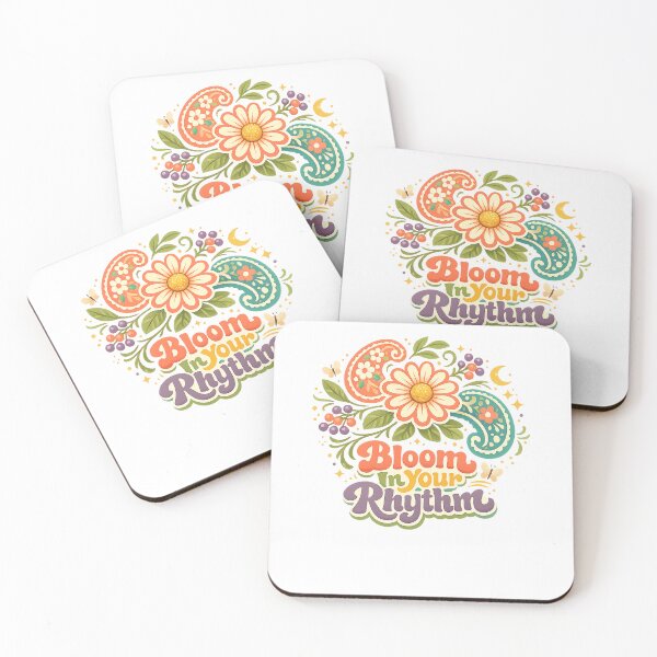 Item preview, Bloom In Your Rhythm Retro Floral Paisley Daisy Boho Art Design designed and sold by inkoutninja.