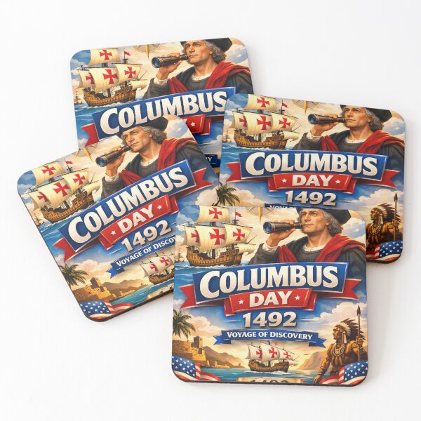 Item preview, Vintage Columbus Day History & Discovery Design designed and sold by Nela-&-Lena.