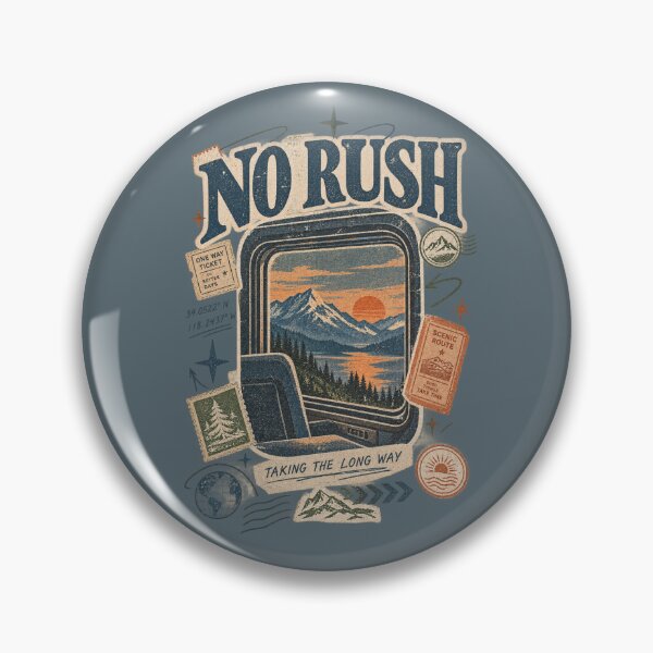 Item preview, No Rush Vintage Travel Train Window Mountain Sunset Design designed and sold by Slay29.