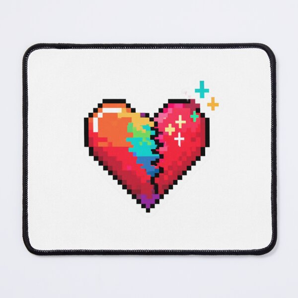 Item preview, Pixel Art Mended Broken Heart Retro 8-Bit Design designed and sold by NicolasGlowArt.