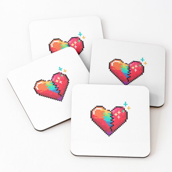 Item preview, Pixel Art Mended Broken Heart Retro 8-Bit Design designed and sold by NicolasGlowArt.