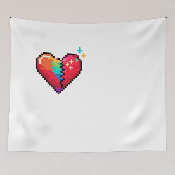 Item preview, Pixel Art Mended Broken Heart Retro 8-Bit Design designed and sold by NicolasGlowArt.
