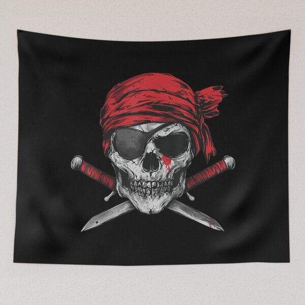 Item preview, Pirate Flag Skull And Crossbones Skeleton Graphic Halloween  designed and sold by River Silva.