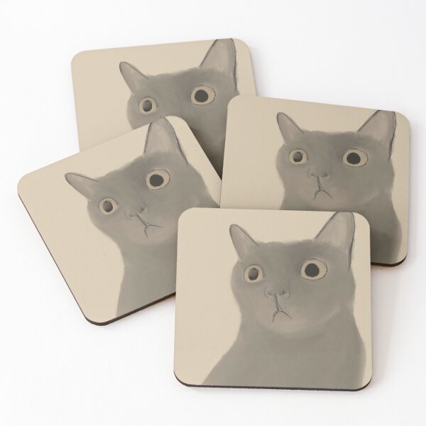 Item preview, Surprised kitty designed and sold by 8bitblackcat.