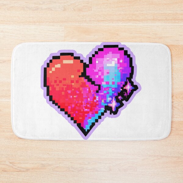 Item preview, Vibrant Pixel Broken Heart 8-Bit Glitch Art designed and sold by NicolasGlowArt.