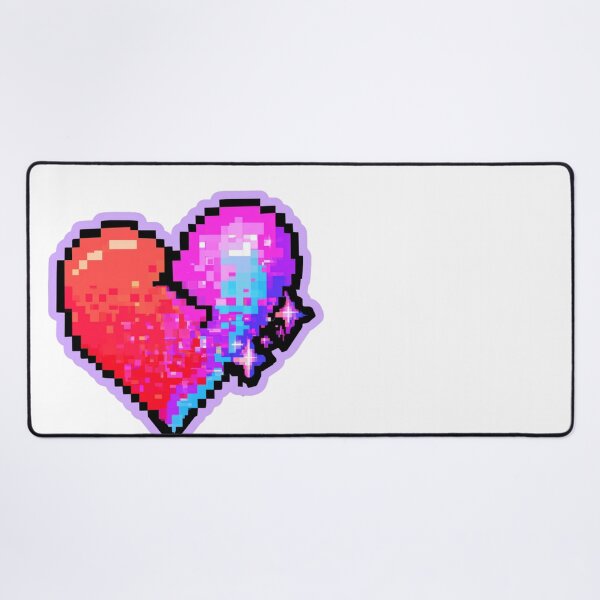 Item preview, Vibrant Pixel Broken Heart 8-Bit Glitch Art designed and sold by NicolasGlowArt.