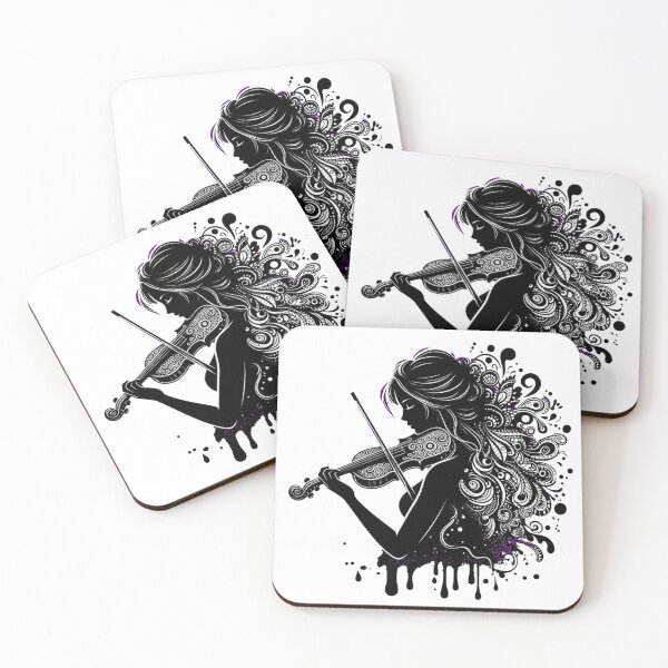 Item preview, Woman Playing Violin Silhouette Mandala | Elegant Violinist Girl Art designed and sold by StyxIND.