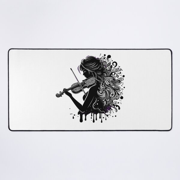Item preview, Woman Playing Violin Silhouette Mandala | Elegant Violinist Girl Art designed and sold by StyxIND.