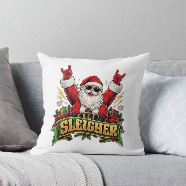 Item preview, Sleigher Cool Rocker Santa Claus Heavy Metal Christmas Design designed and sold by voidlab01.