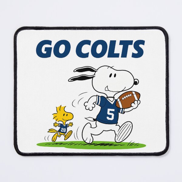 Item preview, Snoopy & Woodstock Indianapolis Colts Football Retro F465 designed and sold by GLUVY-THEME.