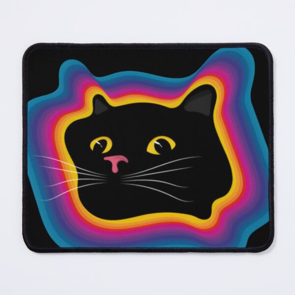 Item preview, Black Cat Rainbow Aura Psychedelic designed and sold by Hypergymia.