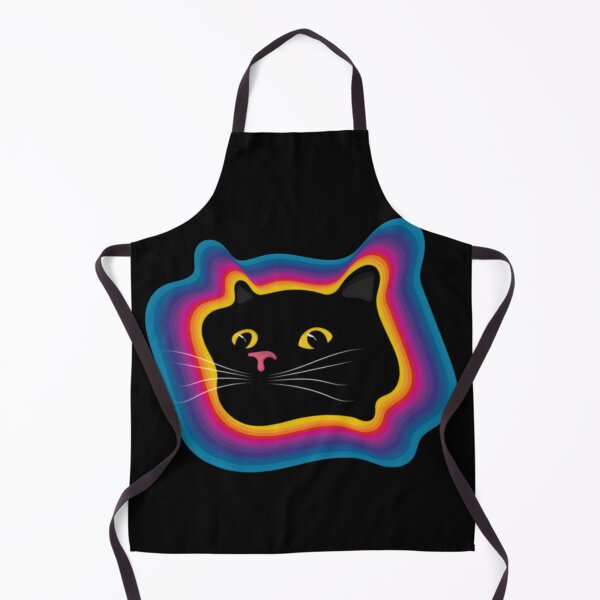 Item preview, Black Cat Rainbow Aura Psychedelic designed and sold by Hypergymia.