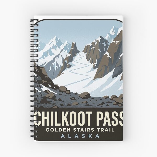 Item preview, Chilkoot Pass Golden Stairs Klondike Trail Sticker designed and sold by DetourDgn.
