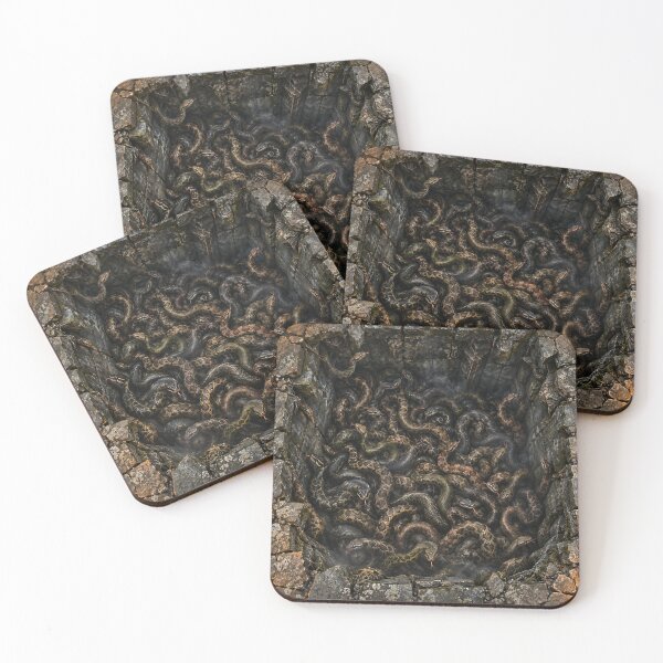 Item preview, Snake Pit Horror Backdrop – Creepy Halloween Reptile Floor Illusion designed and sold by TXLou.