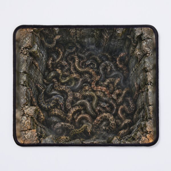 Item preview, Snake Pit Horror Backdrop – Creepy Halloween Reptile Floor Illusion designed and sold by TXLou.