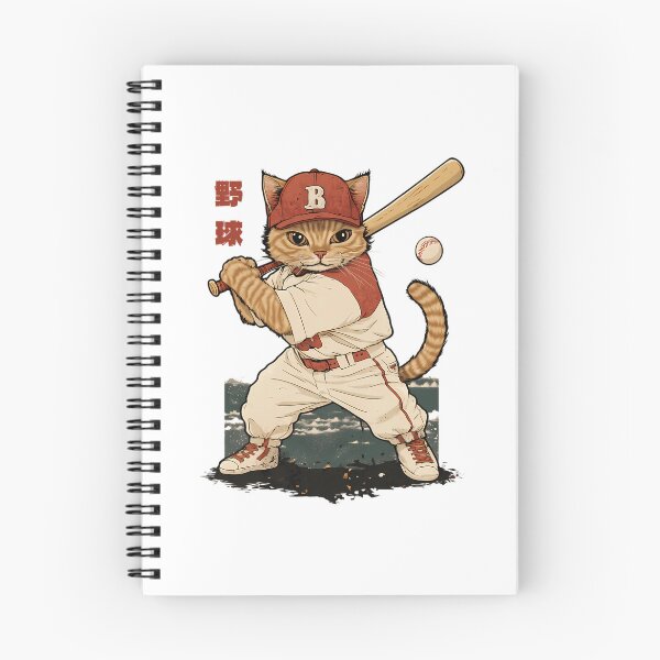Item preview, Baseball Player Cat With Uniform And Ba designed and sold by ileana-hartwe.