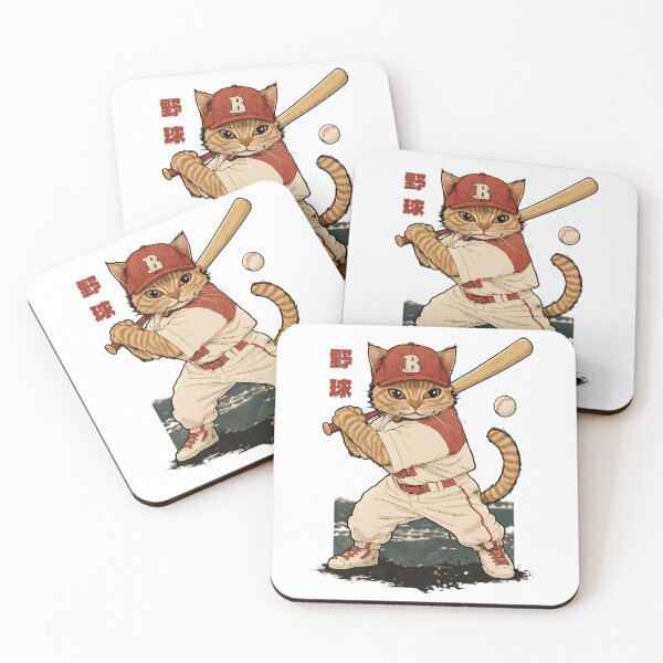 Item preview, Baseball Player Cat With Uniform And Ba designed and sold by ileana-hartwe.
