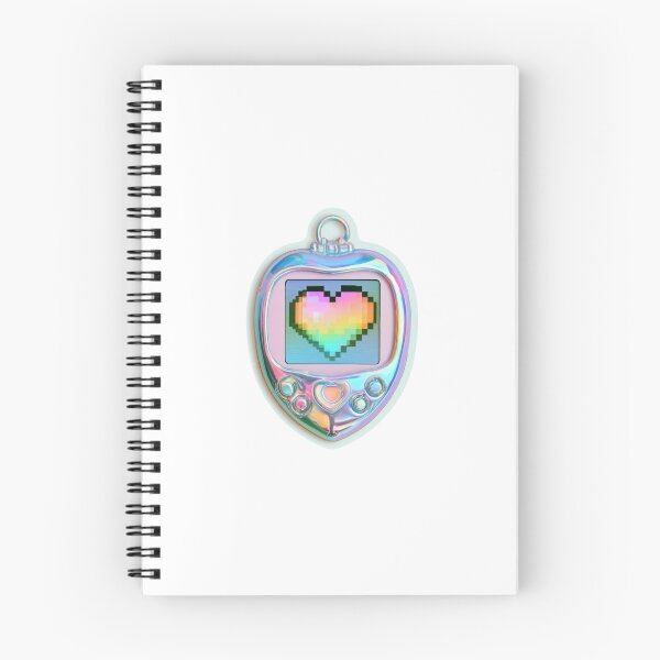 Item preview, Holographic Virtual Pet Pixel Heart 90s Y2K Toy designed and sold by NicolasGlowArt.