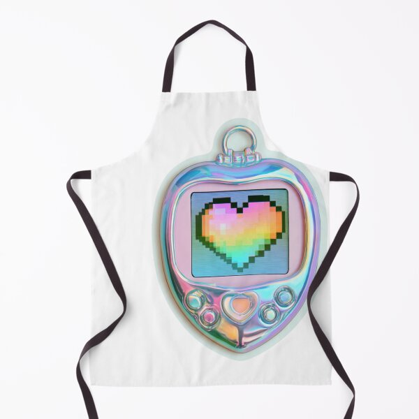 Item preview, Holographic Virtual Pet Pixel Heart 90s Y2K Toy designed and sold by NicolasGlowArt.