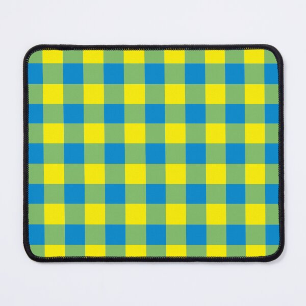 Item preview, Gingham Pattern Blue Green Yellow designed and sold by ArtbyDebbieC.