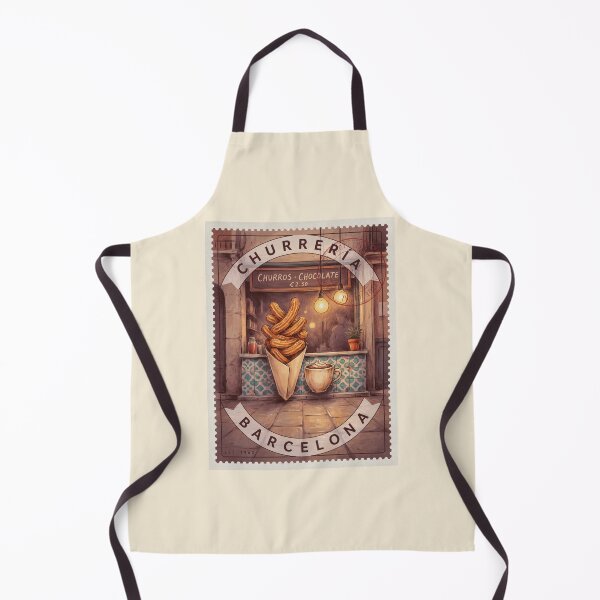 Item preview, Barcelona Churros & Chocolate — Spanish Dessert Art designed and sold by stickercuffs.