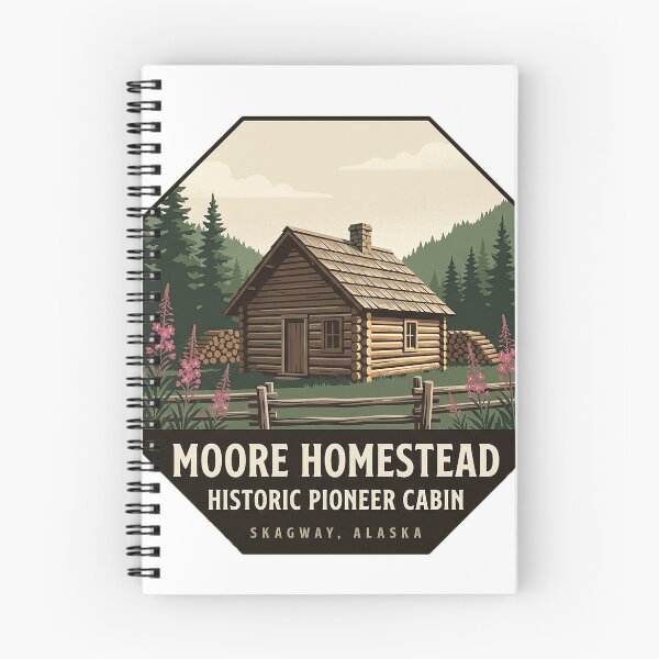 Item preview, Moore Homestead Cabin Skagway Alaska Sticker designed and sold by DetourDgn.