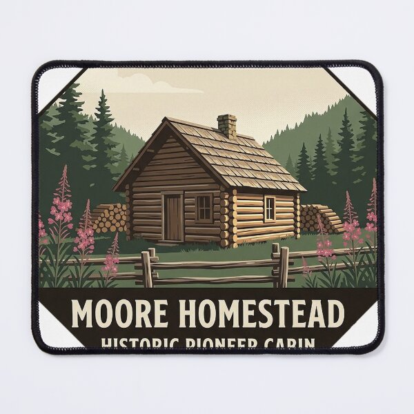 Item preview, Moore Homestead Cabin Skagway Alaska Sticker designed and sold by DetourDgn.