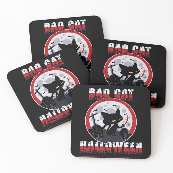Item preview, Bad Cat Halloween Cute Horror Cat Lover Gift designed and sold by Say It With Ink.