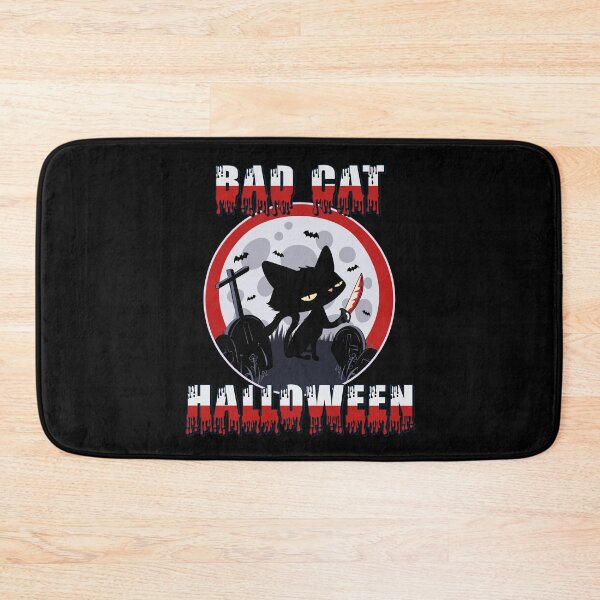 Item preview, Bad Cat Halloween Cute Horror Cat Lover Gift designed and sold by Say It With Ink.
