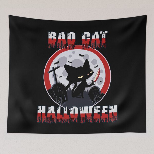 Item preview, Bad Cat Halloween Cute Horror Cat Lover Gift designed and sold by Say It With Ink.