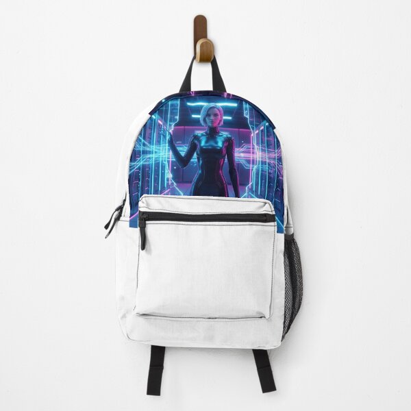 Item preview, Futuristic Cyberpunk Netrunner - Neon Data Grid designed and sold by Zen Motif Japan.