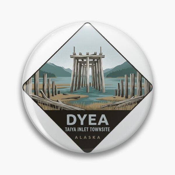 Item preview, Dyea Townsite Taiya Inlet Klondike Sticker Alaska designed and sold by DetourDgn.