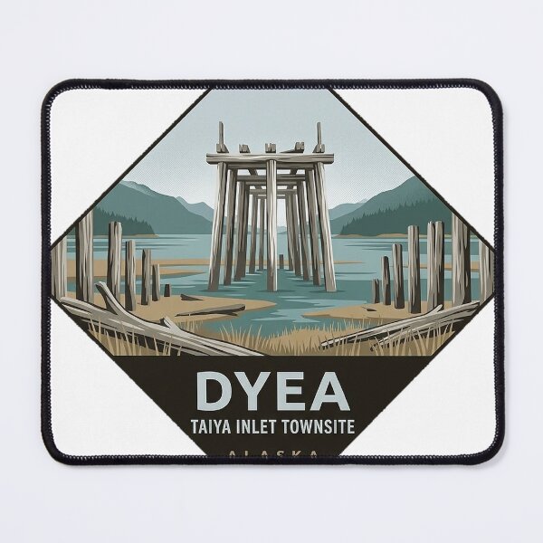 Item preview, Dyea Townsite Taiya Inlet Klondike Sticker Alaska designed and sold by DetourDgn.